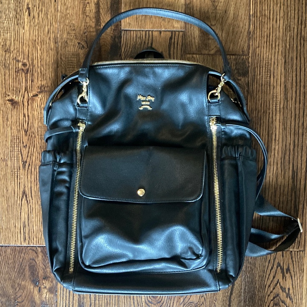 Miss Fong Black Diaper Bag Backpack
